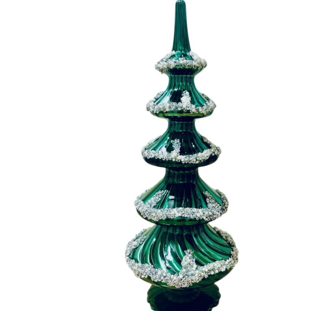 Wondershop Green Glass Tree Decor 4 available